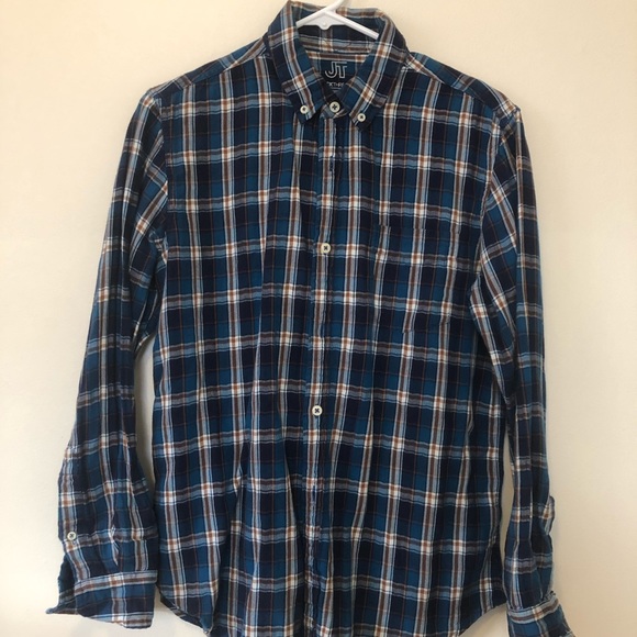 Jack threads blue/orange flannel - Picture 1 of 4